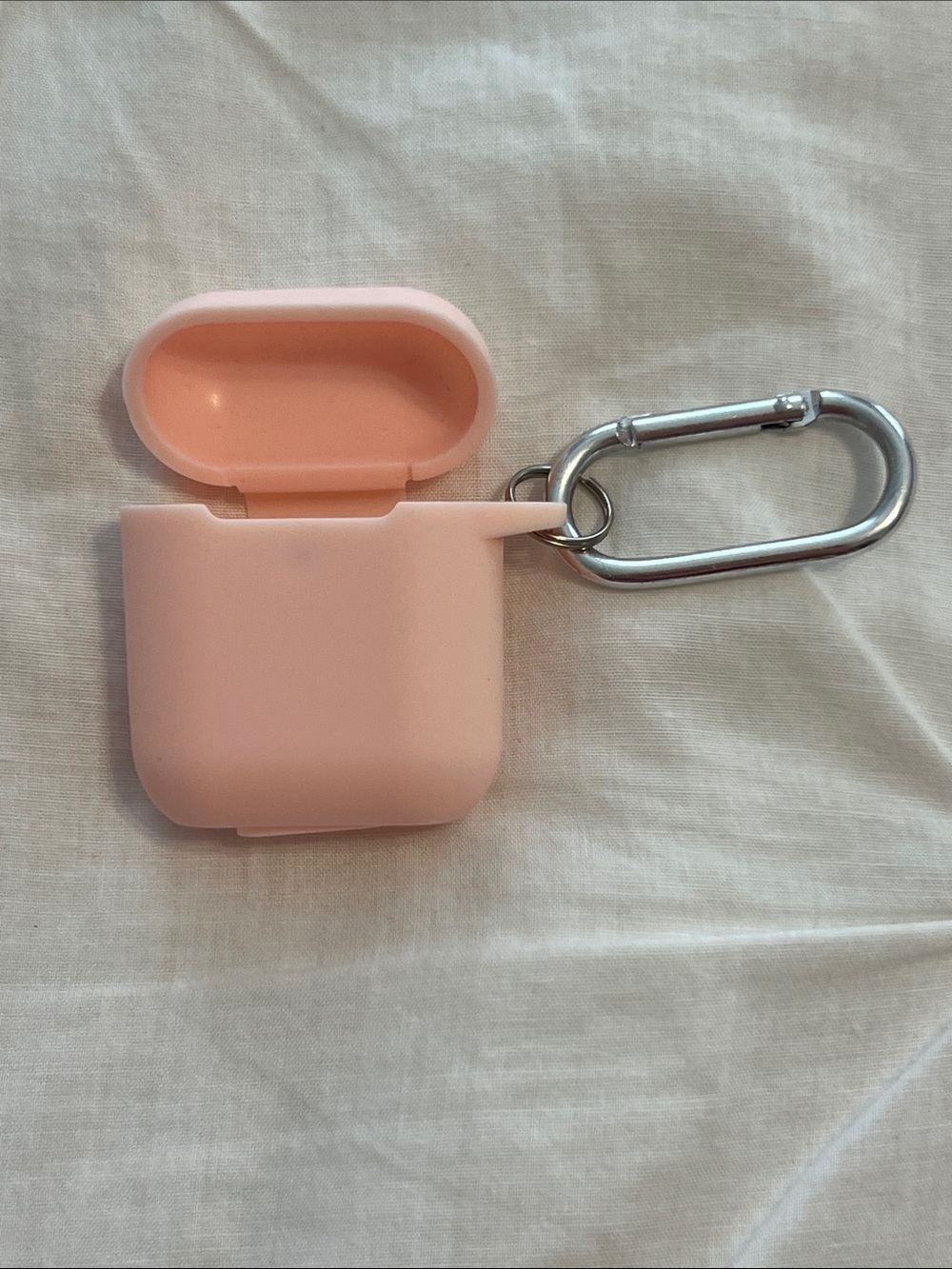 Apple AirPod 1st & 2nd Generation Pastel Pink Silicone Case with Keyring